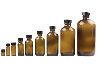 Amber Glass Bottles with Screw Cap Amber Glass Bottles with Screw Cap
